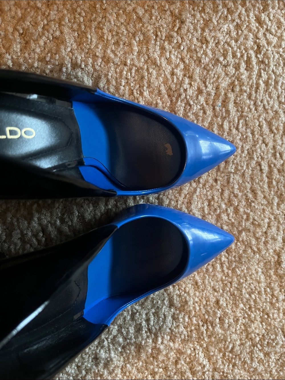 ALDO Two-Tone Blue and Black Pointed Toe Pumps - Picture 7 of 13